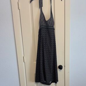 Athleta go anywhere travel everywhere Dress gray blue green 8 M
